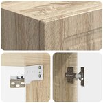vidaXL Armoire Murale 33 x 34 5 x 90 cm Bois d'ingénierie Chêne Sonoma