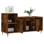 vidaXL Meuble TV Chêne fumé 100x35x55 cm Bois d'ingénierie