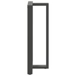 vidaXL Pieds de table de bar en T  2 pièces  anthracite  60 x 35 x (110-111) cm  acier