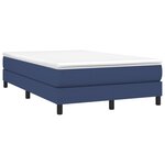 vidaXL Sommier à lattes de lit avec matelas Bleu 120x200 cm Tissu