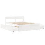 vidaXL Cadre de lit sans matelas blanc 140x200 cm bois de pin massif