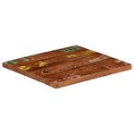 vidaXL Dessus de table 60x60x2 5 cm carré bois massif de récupération