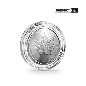 Capsules rondes ULTRA PERFECT FIT pour pièces de 1 oz Maple Leaf argent. Paquet - 10 capsules