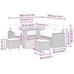 vidaXL Ensemble de canapé de jardin avec coussin 8 Pièces Noir et crème