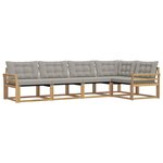vidaXL Ensemble de canapés d'extérieur 5 Pièces Blanc et gris clair
