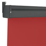 vidaXL Auvent latéral de balcon 125x250 cm Rouge