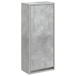 vidaXL Meuble de lavabo mural Gris béton 35 x 20 x 81 cm