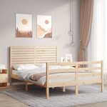 vidaXL Cadre de lit sans matelas bois massif