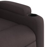 vidaXL Fauteuil de massage inclinable Marron foncé Tissu