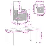 vidaXL Ensemble de Tables Basses avec coussin avec oreiller 5 Pièces