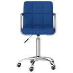 vidaXL Chaise pivotante de bureau Bleu Tissu