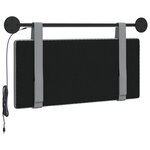 vidaXL Tête de lit suspendue Gris clair Tissu