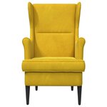 vidaXL Fauteuil Jaune Velours
