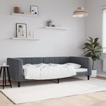vidaXL Lit de repos gris foncé 90x190 cm velours