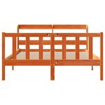 vidaXL Cadre de lit avec tête de lit cire marron 120x190cm bois de pin