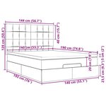 VidaXL Cadre de lit ottoman et matelas gris clair 140x190 cm tissu