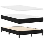 vidaXL Lit à ressorts avec matelas Noir 120 x 200 cm tissu