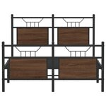 vidaXL Cadre de lit sans matelas chêne marron 120x190 cm