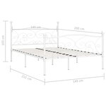 vidaXL Cadre de lit sans matelas avec sommier à lattes métal 140x200cm