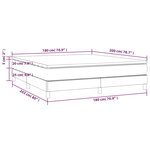 vidaXL Sommier à lattes de lit avec matelas Bleu 180x200 cm Tissu
