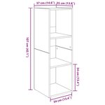 vidaXL Meuble TV 4 Pièces Bois ancien 37 x 35 x 107.5 cm Bois stratifié