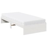 vidaXL Lit de jour avec matelas blanc 90x200 cm bois de pin massif