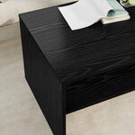 vidaXL Table basse Chêne noir 80 x 50 x 40 cm Bois d'ingénierie