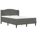 vidaXL Cadre de lit avec tête de lit Gris foncé 160 x 200 cm Velours