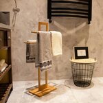 Bathroom Solutions Porte-serviettes Bambou 38x32 5x70 cm