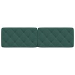 vidaXL Coussin de tête de lit vert foncé 180 cm velours