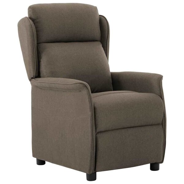 vidaXL Fauteuil inclinable Taupe 66.5 x 94 x 101.5 cm Polyester