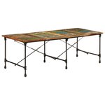 vidaXL Table à manger 220x90x77 cm bois massif de récupération