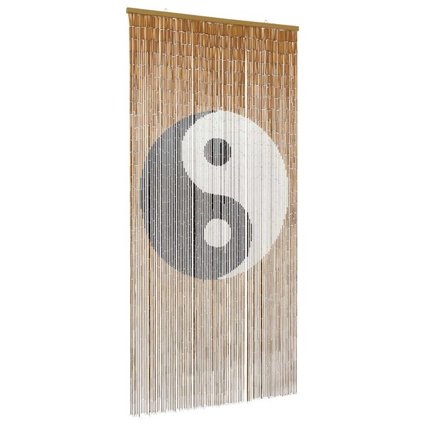 vidaXL Rideau de porte anti-insectes multicolore 100 x 200 cm Bambou