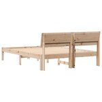 vidaXL Cadre de lit Marron 120 x 200 cm Bois massif en pin
