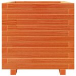 vidaXL Jardinière cire marron 50x50x49 5 cm bois de pin massif