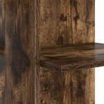 vidaXL Bureau d'angle avec rangement Chêne fumé 140 x 113.5 x 75 cm