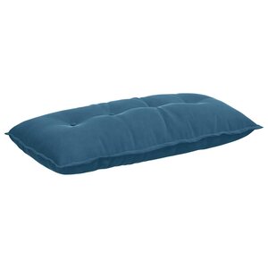 vidaXL Coussin de Dos Bleu 100 x 50 cm Tissu en velours côtelé