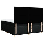 vidaXL Sommier à lattes de lit avec matelas Noir 200x200 cm Tissu
