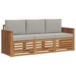 vidaXL Ensembles de canapés 3 pc Gris Naturel et Clair