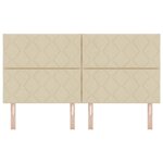vidaXL Tête de lit avec des lumières à LED Réglable Crème 180 cm tissu