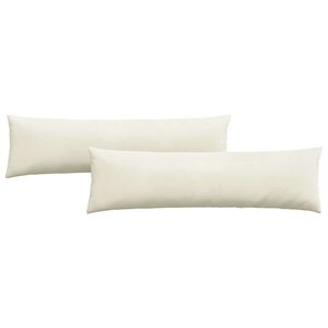 vidaXL Coussins de canapé 2 Pièces Crème 145 x 40 cm