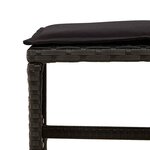 vidaXL Ensemble à manger de jardin 15 Pièces coussins noir résine tressée