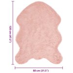 vidaXL Tapis en Peau de Mouton Synthétique Rose 80 x 119 cm Polyester