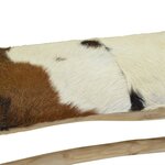 vidaXL Banc Cuir véritable Teck