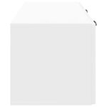 vidaXL Meuble TV mural Montage mural Blanc brillant 78 5 x 31 x 30 cm