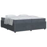vidaXL Cadre de lit avec matelas Gris foncé 200 x 200 cm tissu