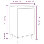 vidaXL Tables de chevet 2Pièces chêne marron 40x35x70cm bois d'ingénierie
