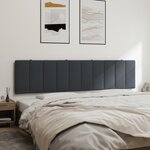 vidaXL Coussin de tête de lit gris foncé 200 cm velours