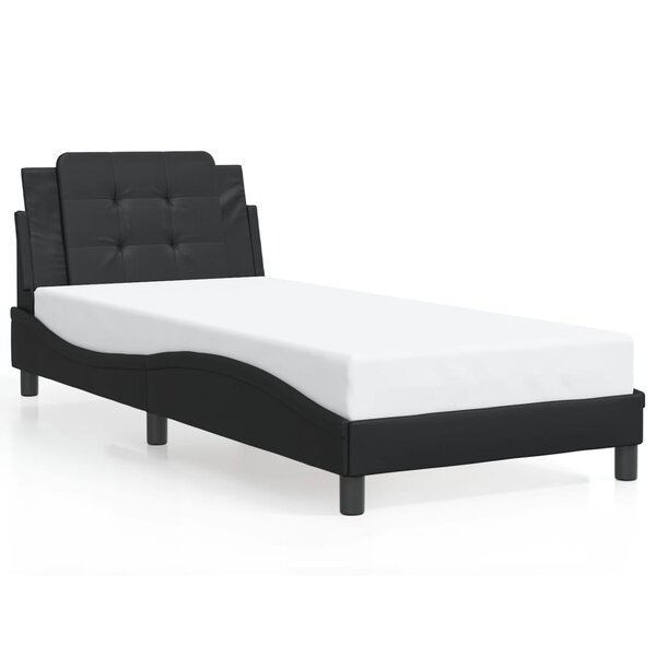 vidaXL Cadre de lit sans matelas noir 90x190 cm similicuir