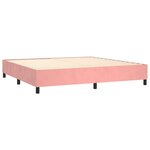 vidaXL Sommier à lattes de lit avec matelas Rose 200x200 cm Velours